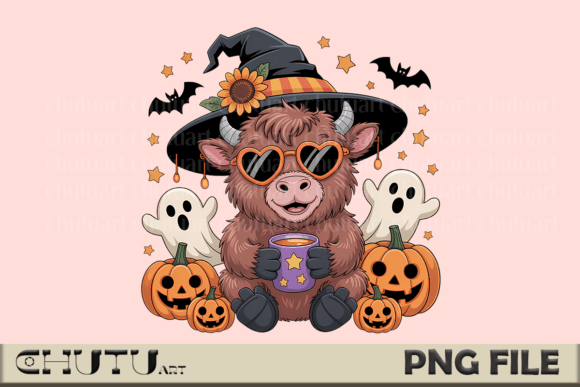 Download Highland Cow Halloween Mug PNG - Halloween mug png Collection