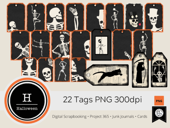 Download Digital Scrapbooking Halloween Tags - Digital scrapbooking Collection