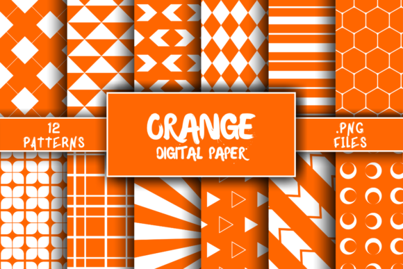 Download Orange Pattern Digital Paper - Orange pattern Collection