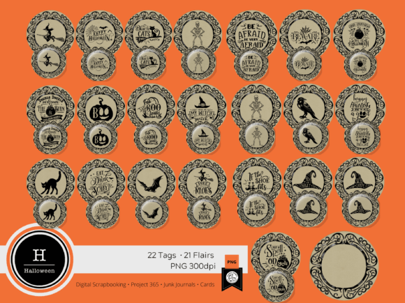 Download Digital Scrapbooking Halloween Tags - Digital scrapbooking Collection
