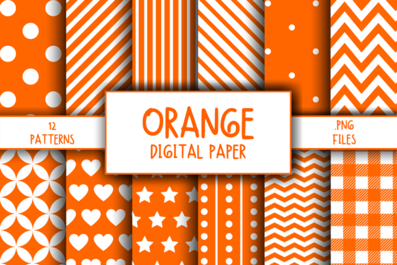 Download Orange Pattern Digital Paper - Orange pattern Collection