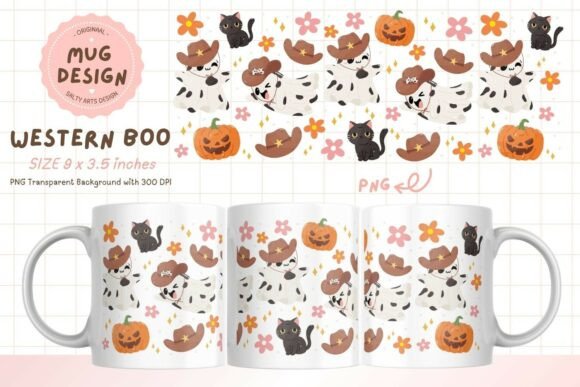 Download Cowboy Western Ghost Halloween Mug PNG - Halloween mug png Collection
