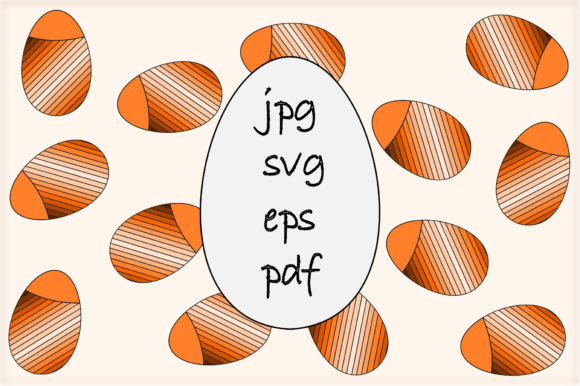 Download Easter Eggs Orange Pattern - 4 Formats - Orange pattern Collection