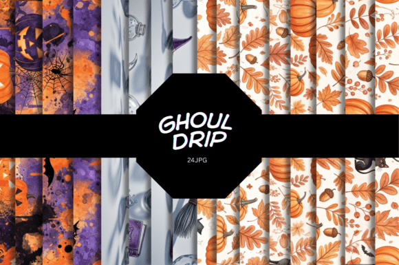 Download Ghoul Drip Watercolor Halloween Paper - Halloween paper Collection