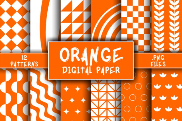 Download Orange Pattern Digital Paper - Orange pattern Collection