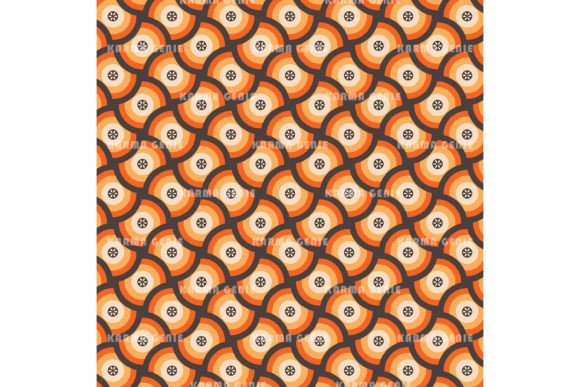 Download 1970s Mid Century Funky Orange Pattern - Orange pattern Collection